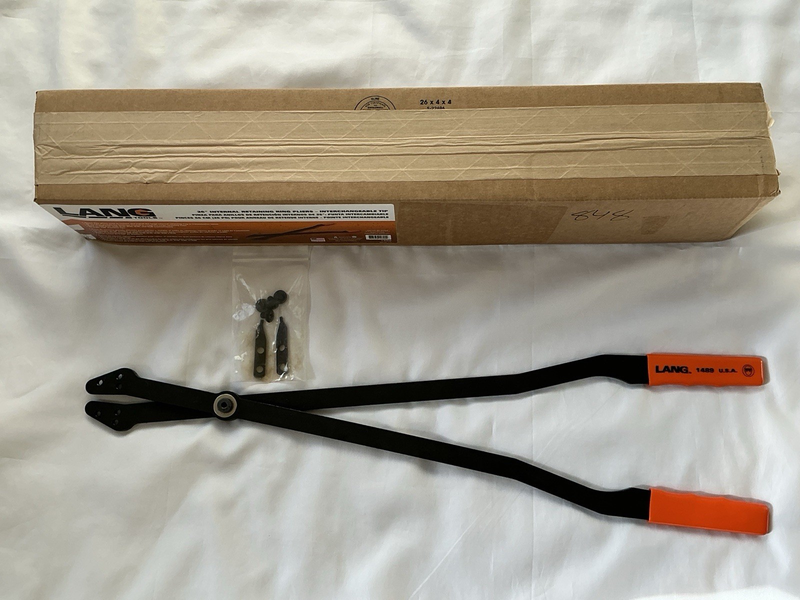 Lang 1489 26″ Internal Retaining Ring Pilers – Interchangeable Tip New