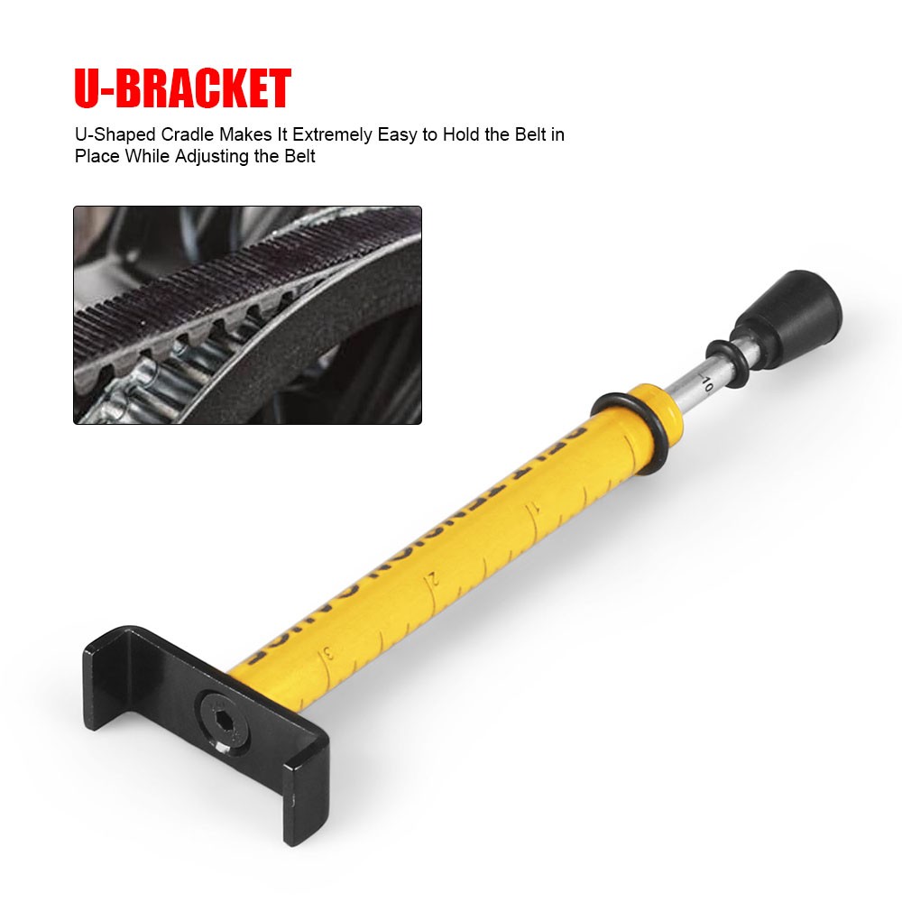 Motorcycle Adjustable Belt Tension Gauge Tool For Harley & All Drive Bike Gold