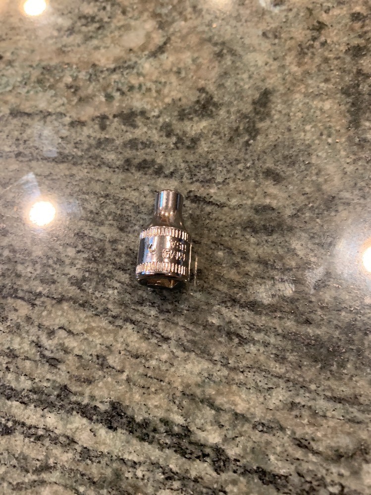 Snap On tmm4 4mm metric 1/4″ drive shallow 6 point chrome socket