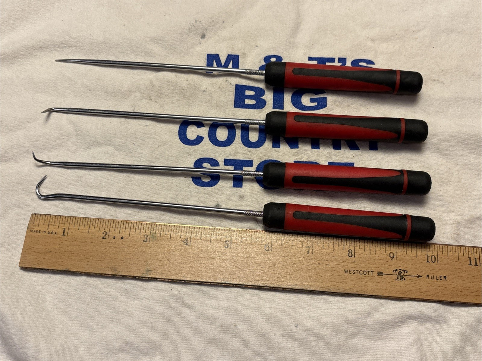 Mac Tools 4pc Comfort Grip Handle Pick Set Red/Black