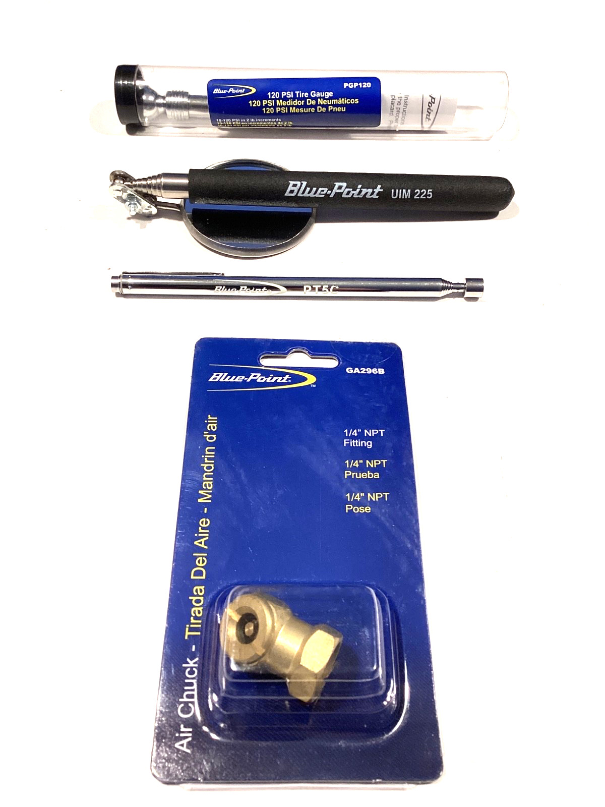 BLUE POINT By SNAP ON NEW 4 Piece Inspection Tool Set PGP120 UIM225 PT5C GA296B