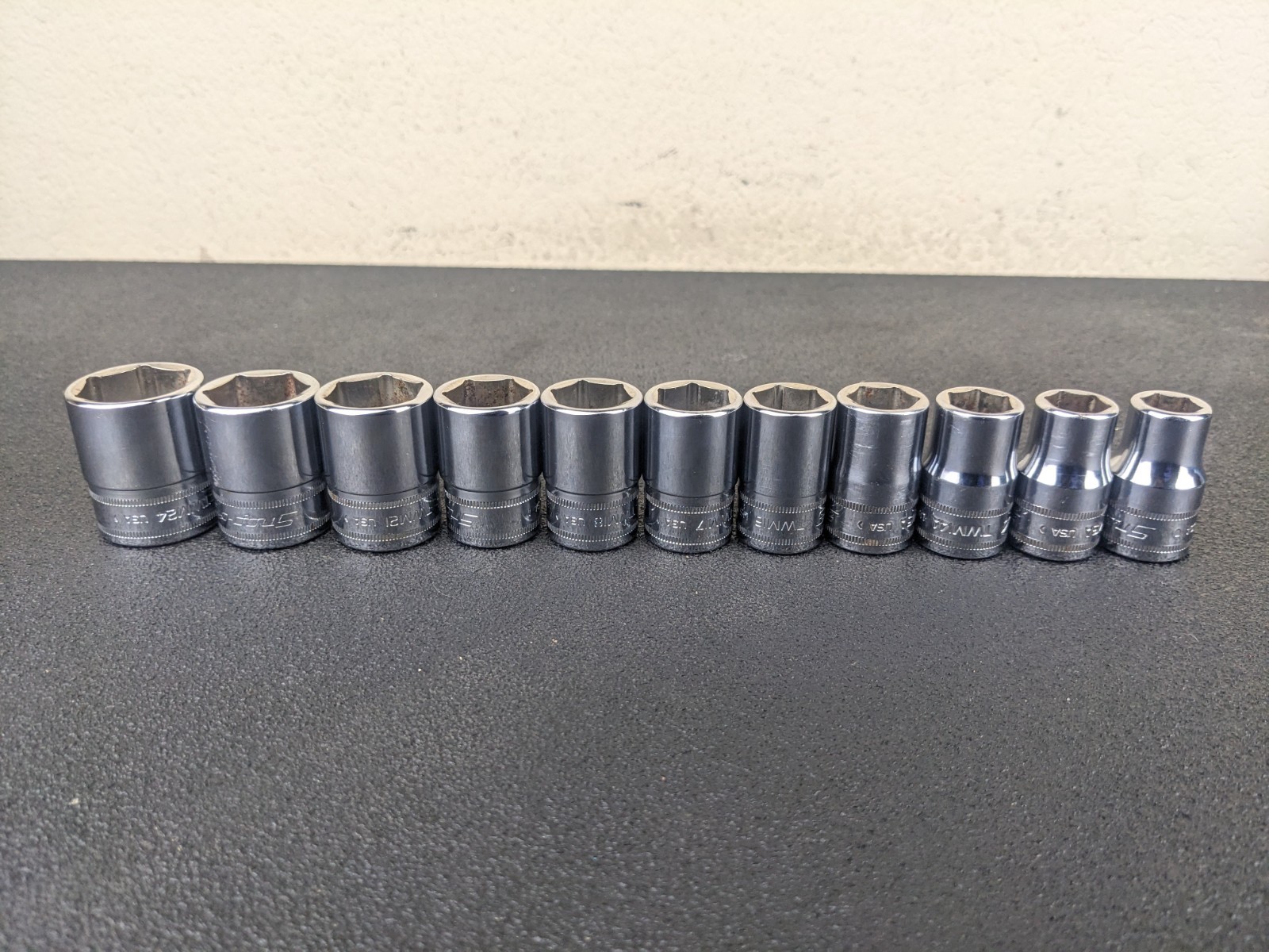 #bp494 Snap On 11pc 6 Point 1/2” drive Shallow Socket Set 24mm