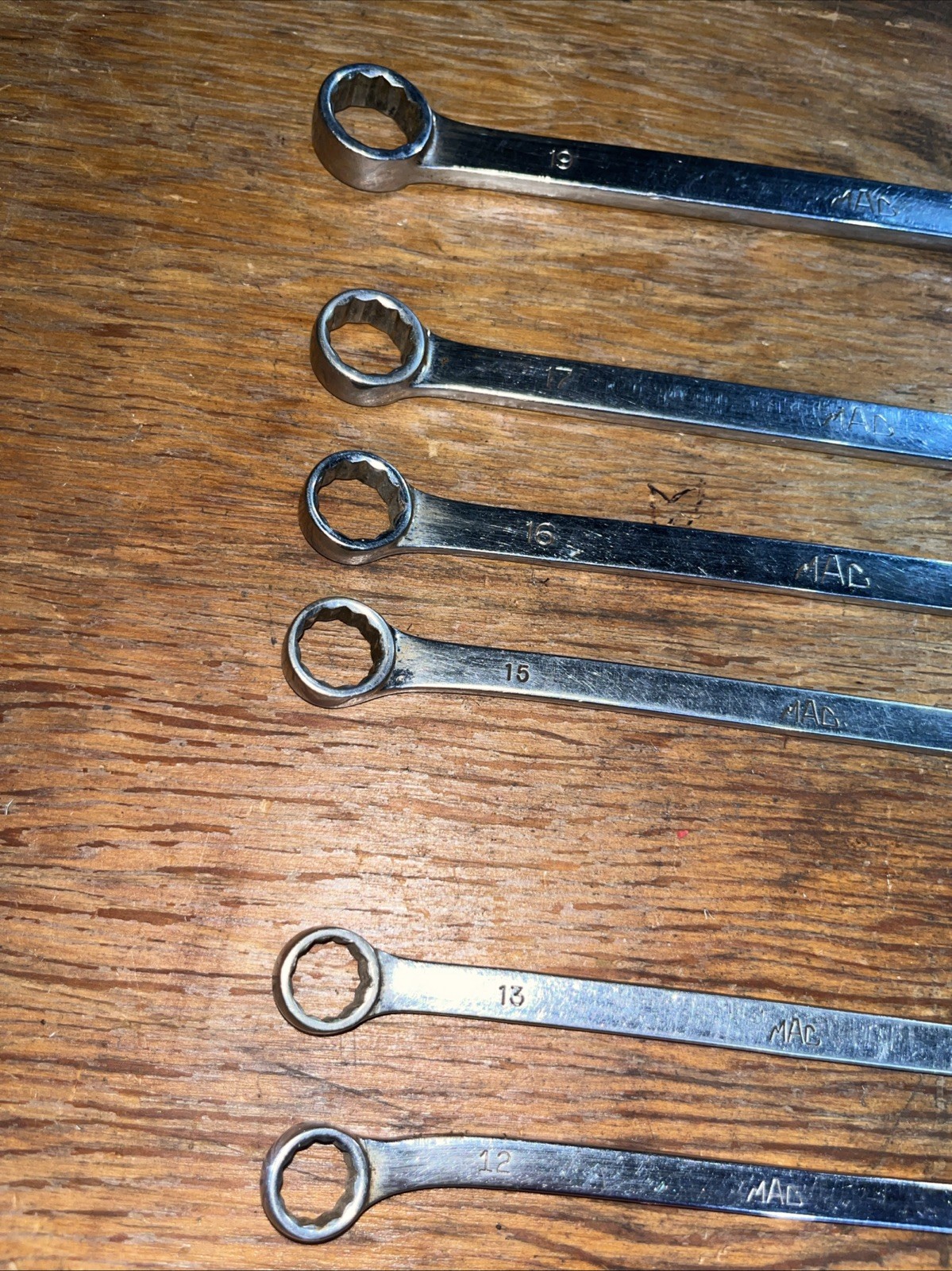 Mac Tools MCL 6pc 12pt Metric Wrench Set 12mm 13mm 15mm 16mm 17mm 19mm Read