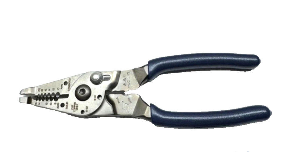 Snap-on Tools POWER BLUE 9″ Wire Stripper / Cutter / Crimper PWCS9ACFMB USA NEW
