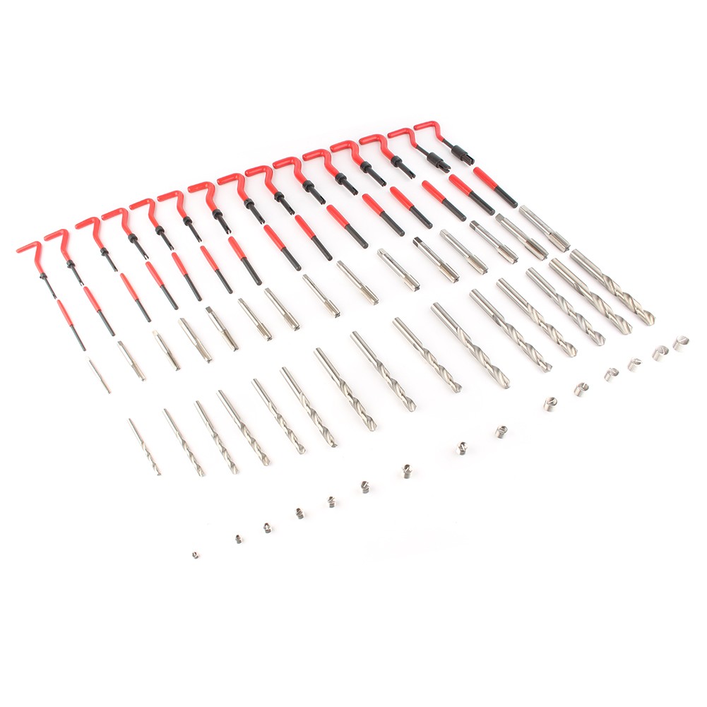 M10 x 1.25 15pcs Metric Thread Repair Insert Kit Install Tool Helicoil Coil USA