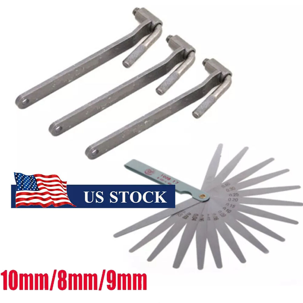 3PACK ATV Motorcycle Engine Valve Screw Adjustment Tool Wrench 8/9/10MM w/Gauge