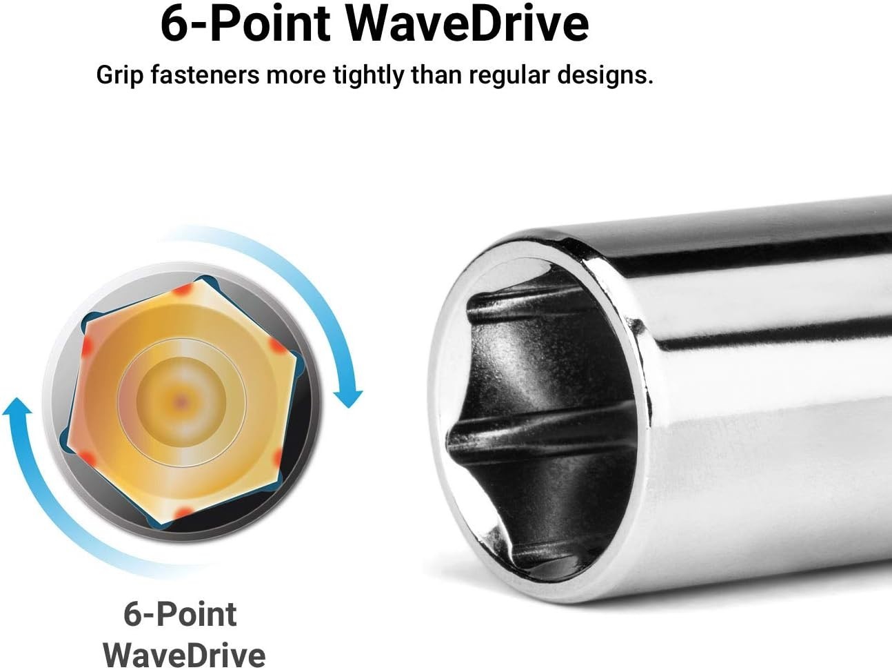 3/8 in. Drive 1/2 in. 6-Point SAE Shallow Socket – Chrome Vanadium Durability