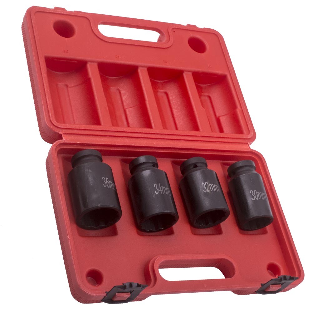 Deep Spindle Axle Nut Socket Puller Installation Tool Kit 30mm 32mm-34-36mm