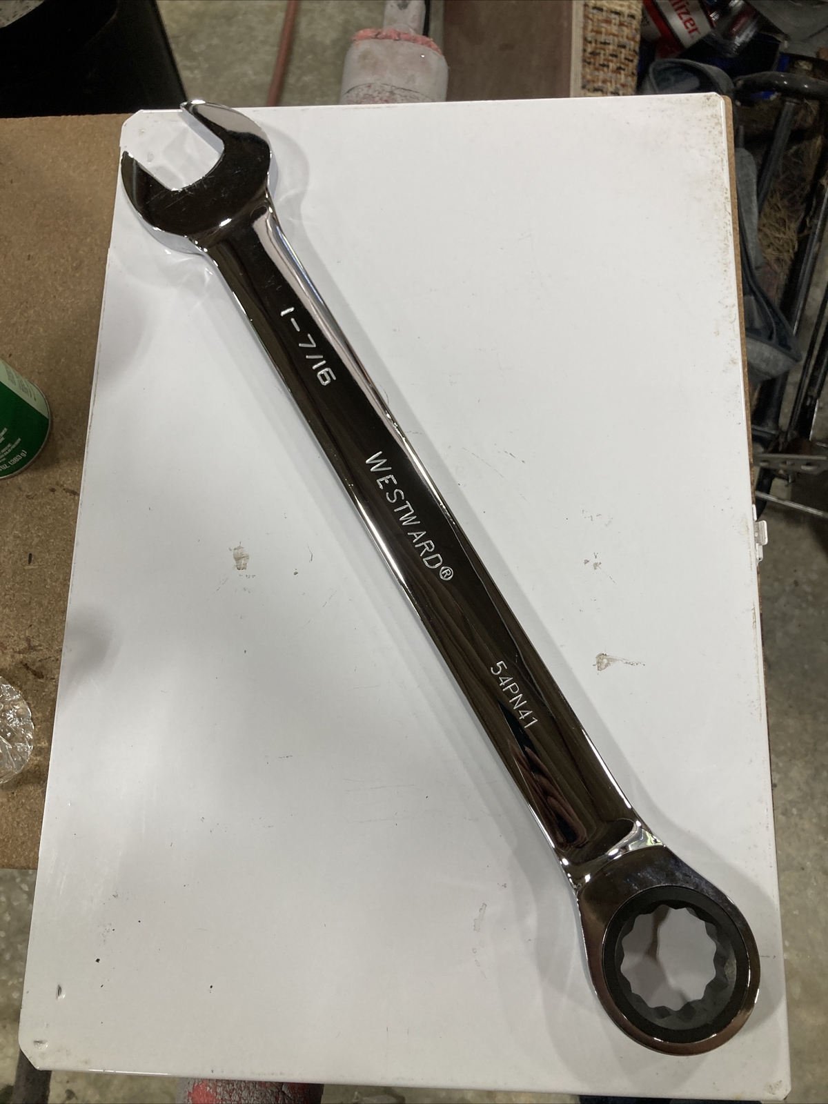 Westward 1-7/16″ Combination Ratcheting Wrench Standard SAE 54PN41 NEW