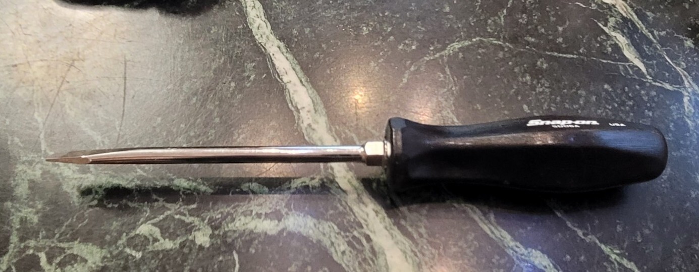 SDD6A Snap-on Tools NEW BLACK Hard Plastic Handle 5/16″ Flat Head Screwdriver