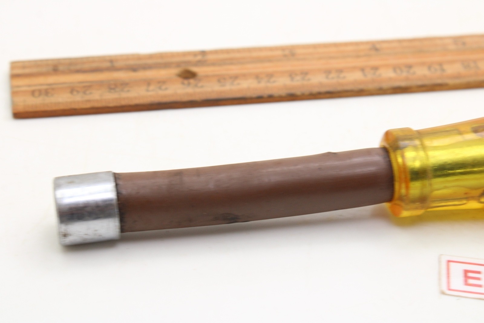Snap-on ND 114 7/16″ 3″ Shank Brown Insulated Amber Handle Nut Driver USA