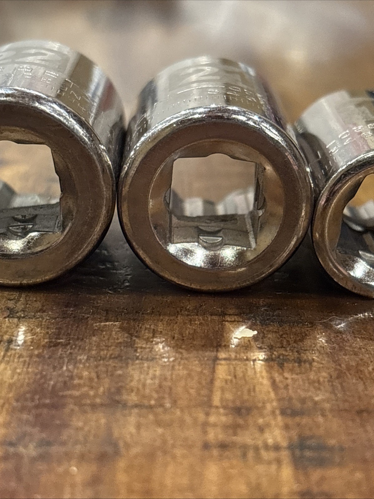 Craftsman 1/2” Laser Shallow Socket Set 9mm – 22mm 1/2” Drive 12pt 11pc USA EUC