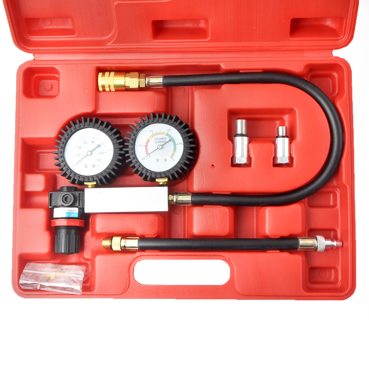 Cylinder Leak Detector Leakage Engine Compression Gauges Tester TU-21 Kit A1020