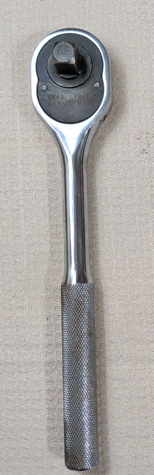 Proto Professional 5449 1/2″ Drive Ratchet Wrench Knurled Handle USA Made Tool