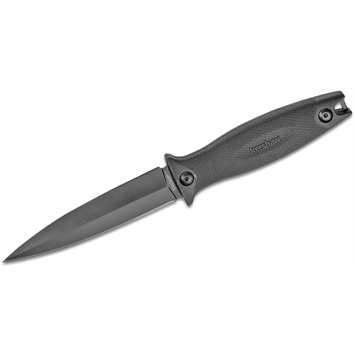 Kershaw Secret Agent Spear Point Fixed Blade Boot Knife with Nylon Dual-Carry Sh