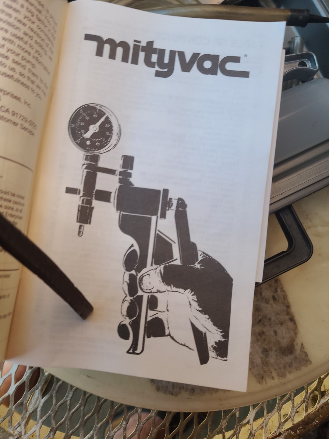 Vintage Silverline Mityvac Tool In Case Mechanic Tool Auto Test Kit With Book