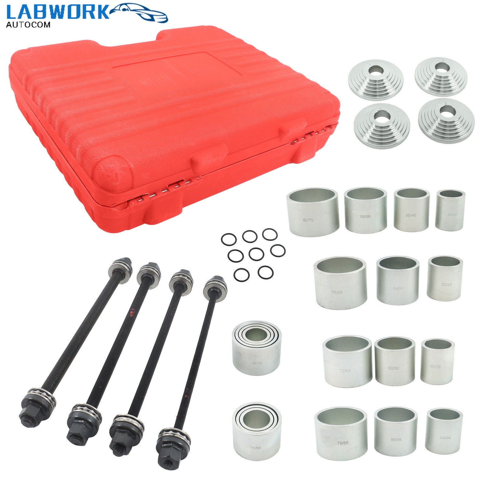 28Pc Universal Press Pull Sleeve Kit Remove Bearings Bushes Seals Garage Tool