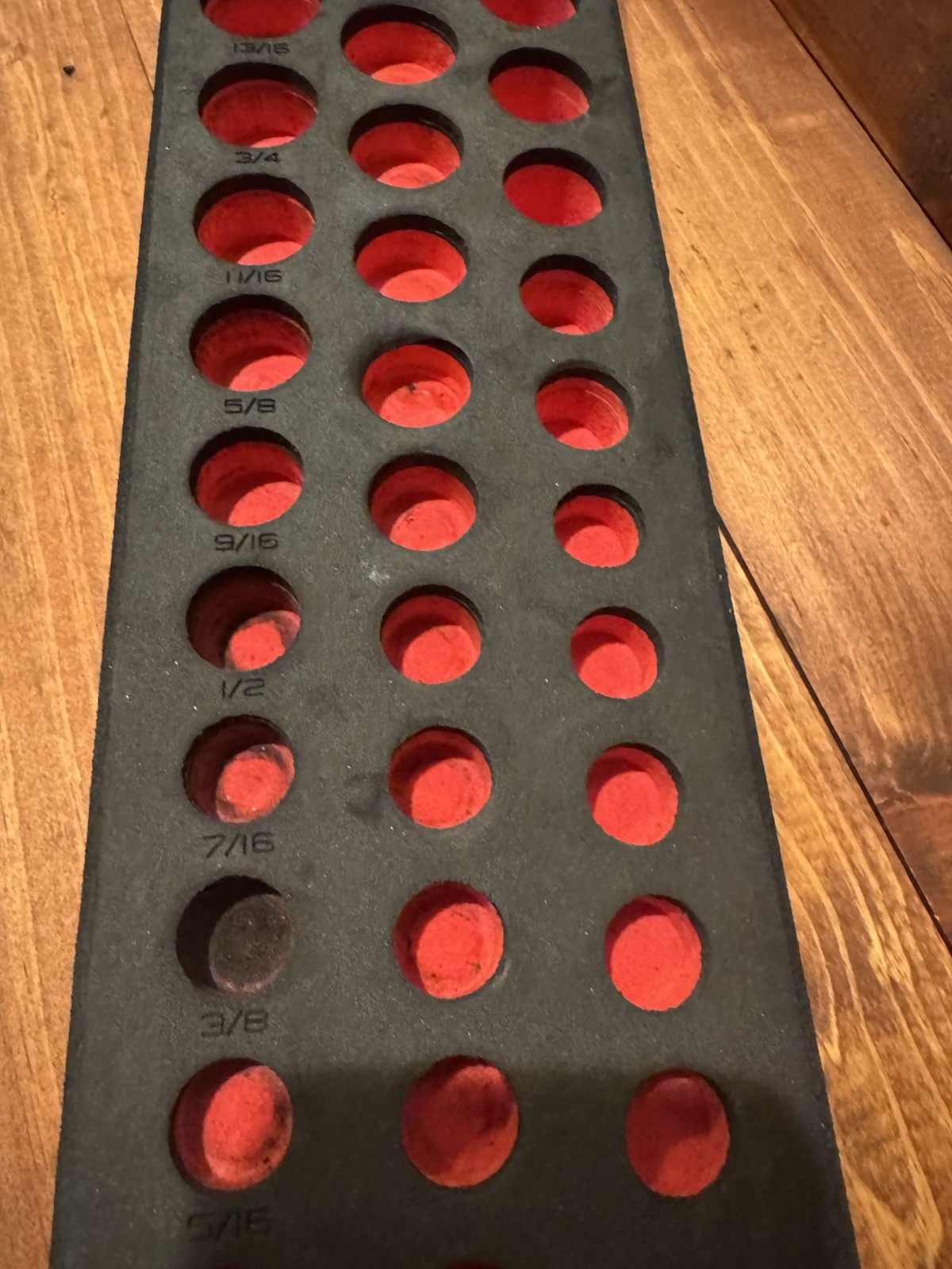 Snap-on Tools RED FOAM ORGANIZER for 39pc 3/8″ Drive SAE Socket Set FMS004BR
