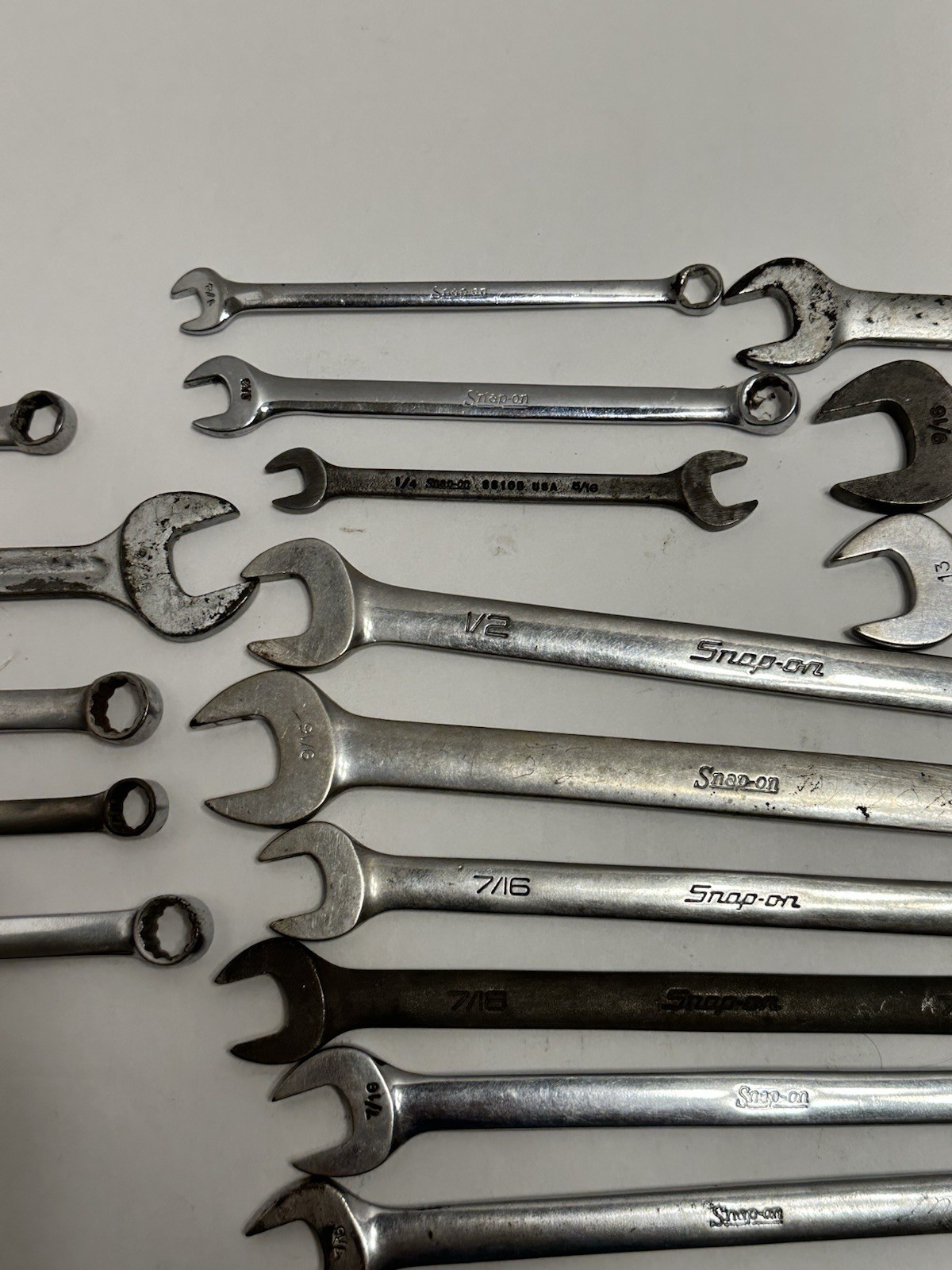 Snap On Mixed Lot Of 18 Wrenches.