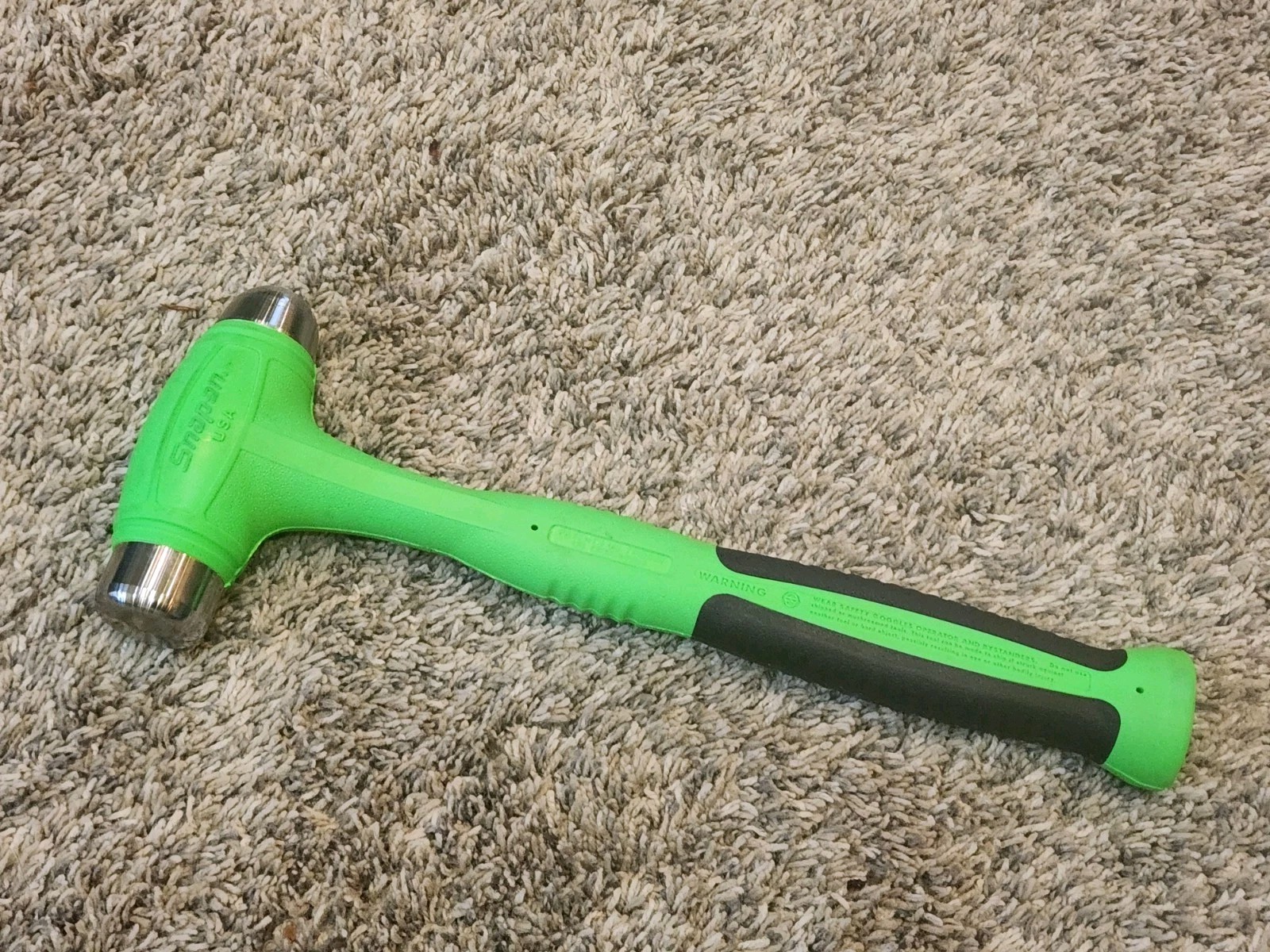 Snap-on Tools USA NEW 24oz/680g GREEN Soft Grip Dead Blow Hammer HBBD24G