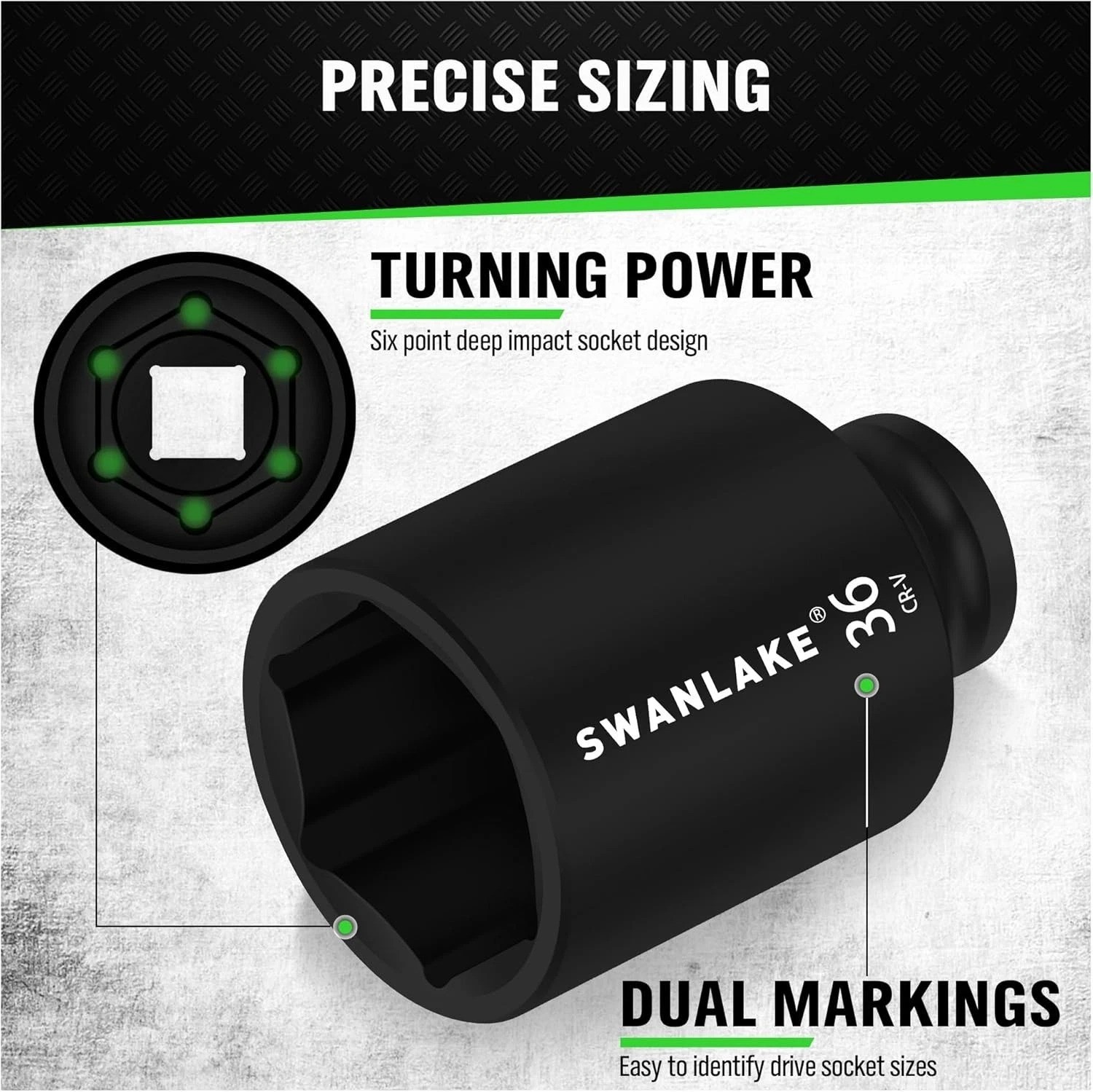 Deep Metric Large Socket Set – Cr-V Spindle Joint