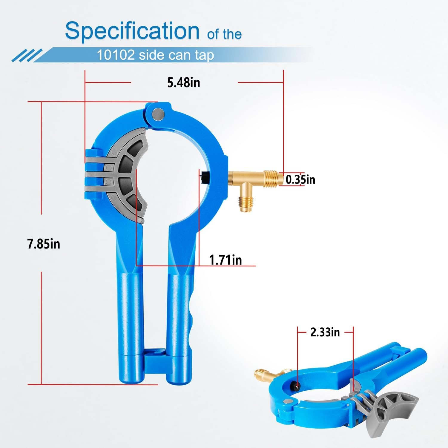 10102 Side Can Tap for R12 &R134A Refrigerant,Oil or Additive Multiple Can Sizes