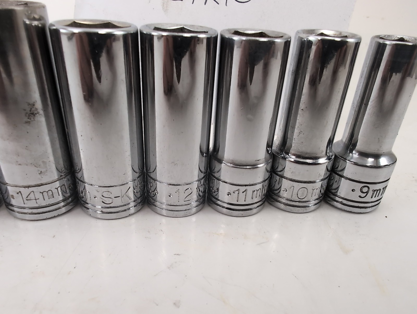 S-K Deep METRIC 3/8″dr 6pt 11pc Set 9mm-19mm – Made in USA – SUPERB!!!