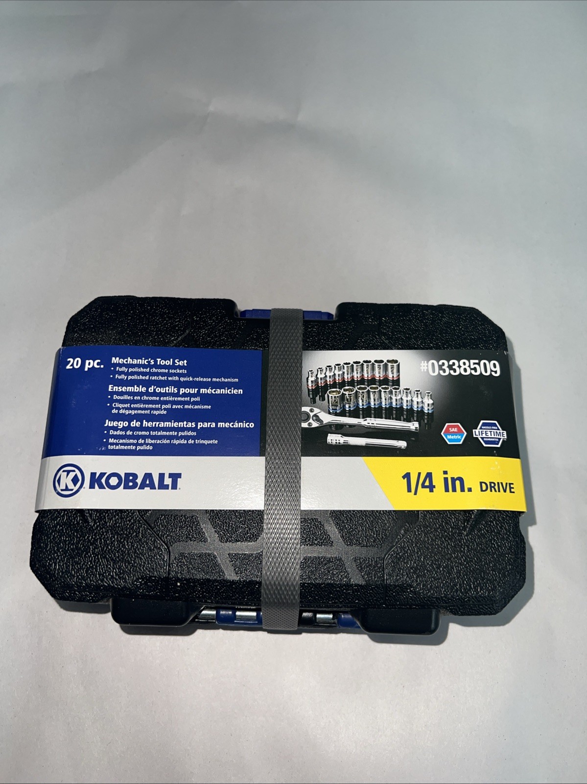 Kobalt 20pc Mechanic’s Tool Set 1/4” Drive Socket Set #0338509 SAE METRIC NEW