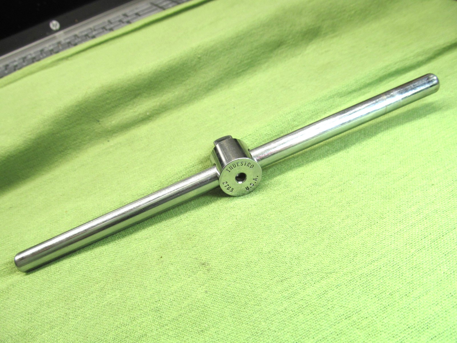 Vintage Indestro 3/8″ dr. Sliding T-Handle / Breaker Bar – pn 2763 -Made in USA