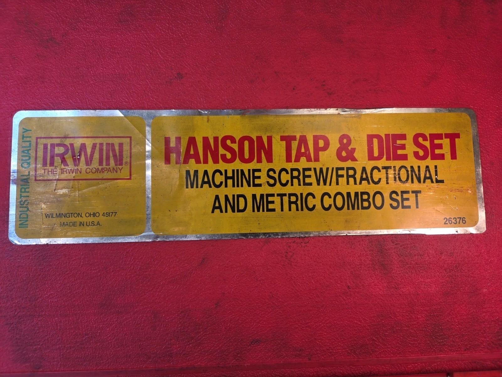 Irwin Hanson 26376 76 Pc. Machine Screw And Sae/Metric Tap And Hex Die Set