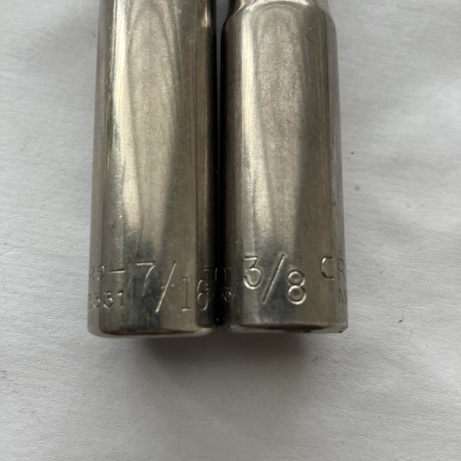 Craftsman 43331 7/16in. & 43333 3/8in Deep 6 pt Sockets 3/8 Drive USA