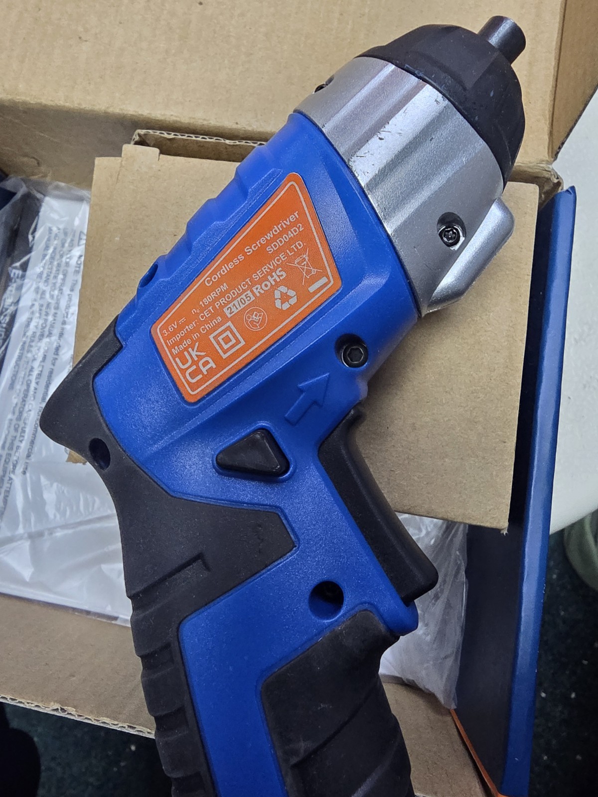 SORAKO 3.6V Cordless Electric Screwdriver 6Nm, Rechargeable 1.3Ah Li-ion Battery