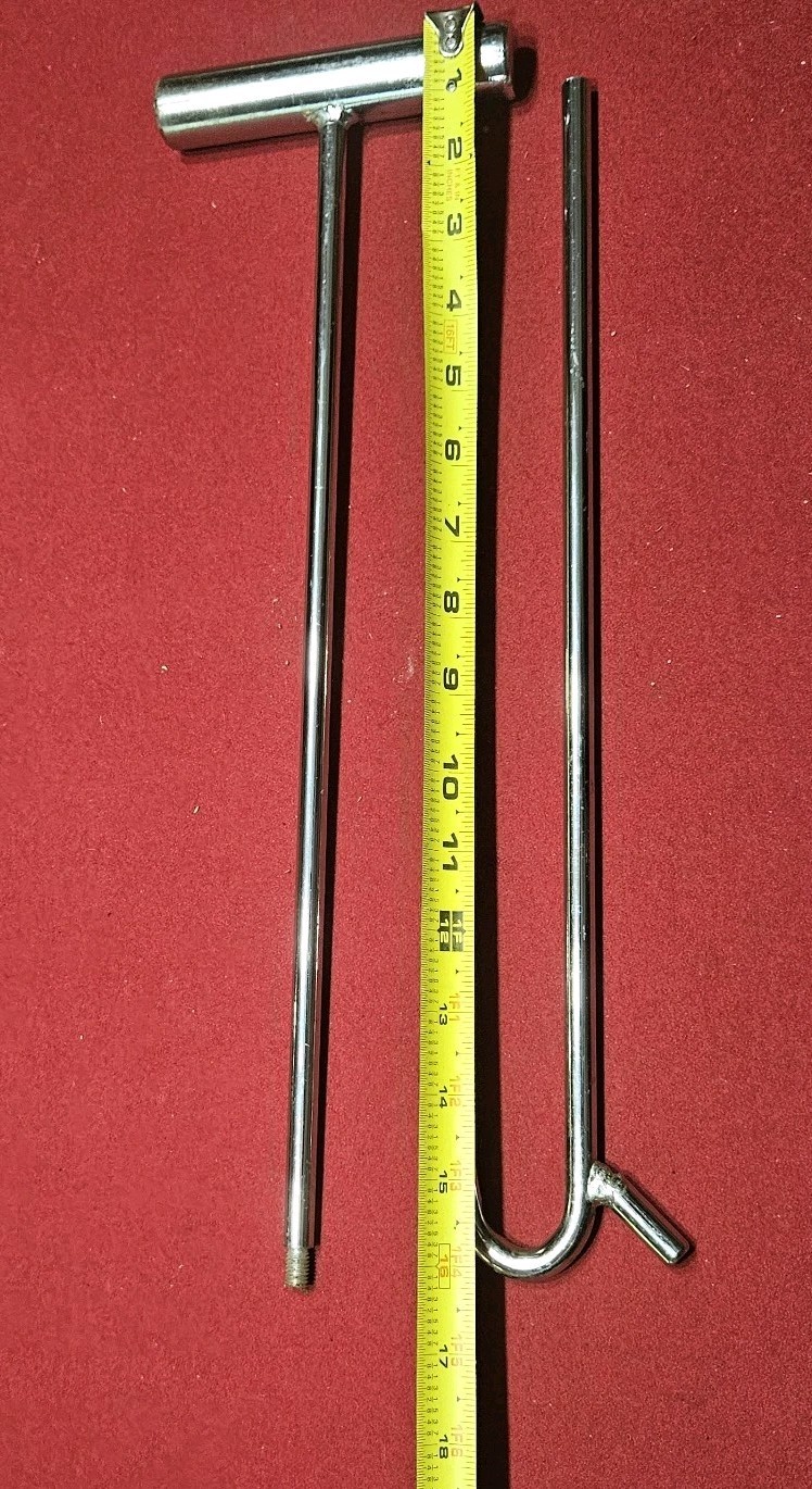 31” Heavy-Duty Chrome Plated Steel 5th Wheel Pin Puller W/ 5″ Handle S-Hook 2 Pc