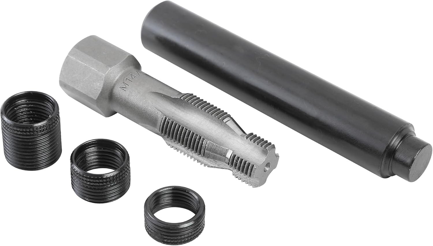 5-Piece Spark Plug Saver Kit M14-1.25: Thread Repair with Reamer & Inserts