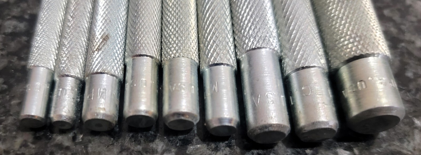 Machinery Products Co 9 Piece Pin Punch Set 4″ OAL Made in USA