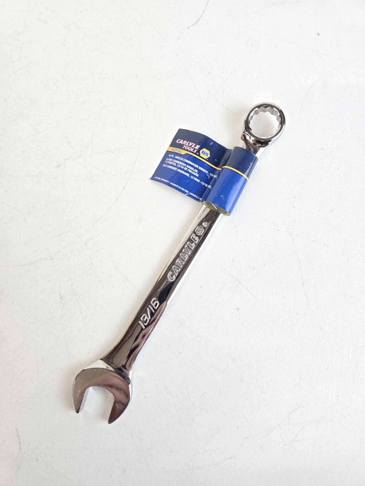 NAPA Carlyle SAE Combination Wrench 12 Pt 13/16″ CWFP126 Polish Chrome