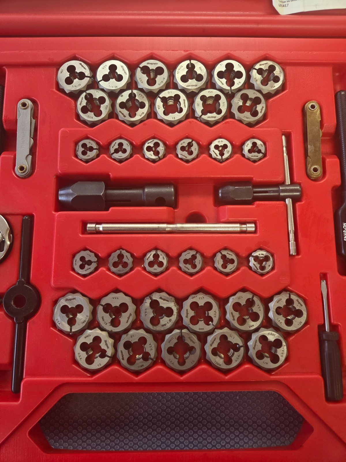 Snap-On 76 pc. Tap & Die Set Metric TDTDM500A