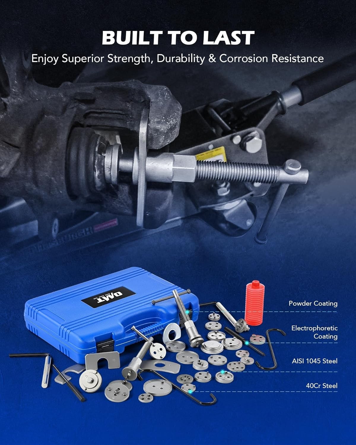 35-Piece Heavy-Duty Brake Caliper Tool Kit – Fits Most Vehicles Effortlessly