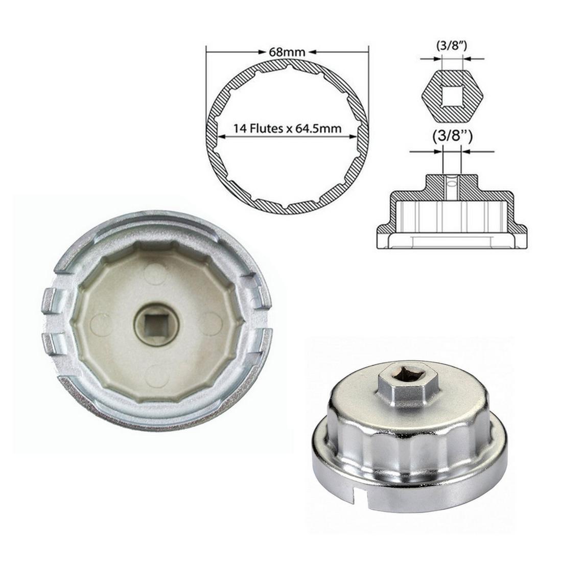 64mm Oil Filter Wrench Housing for Toyota 2.5-3.5L Engines Avalon Corolla Camry