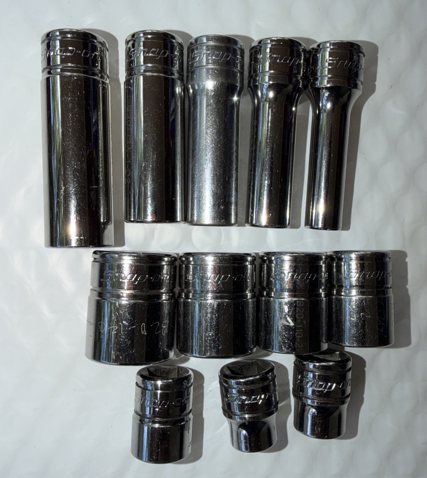 SNAP-ON TOOLS 12 pc 3/8″ Drive 12-Pt SAE Shallow/ Deep Combination Socket Set