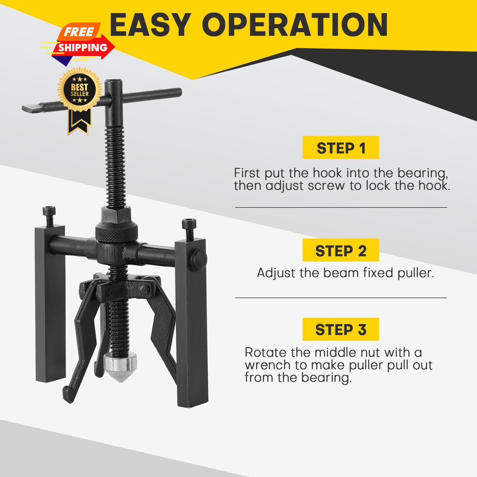 Acymner 3 Jaw Inner Bearing Puller Set