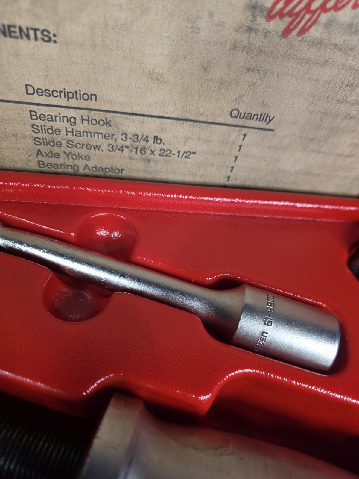 Snap-on Tools CJ2003A 7-Piece Rear Axle Slide Hammer Puller Set
