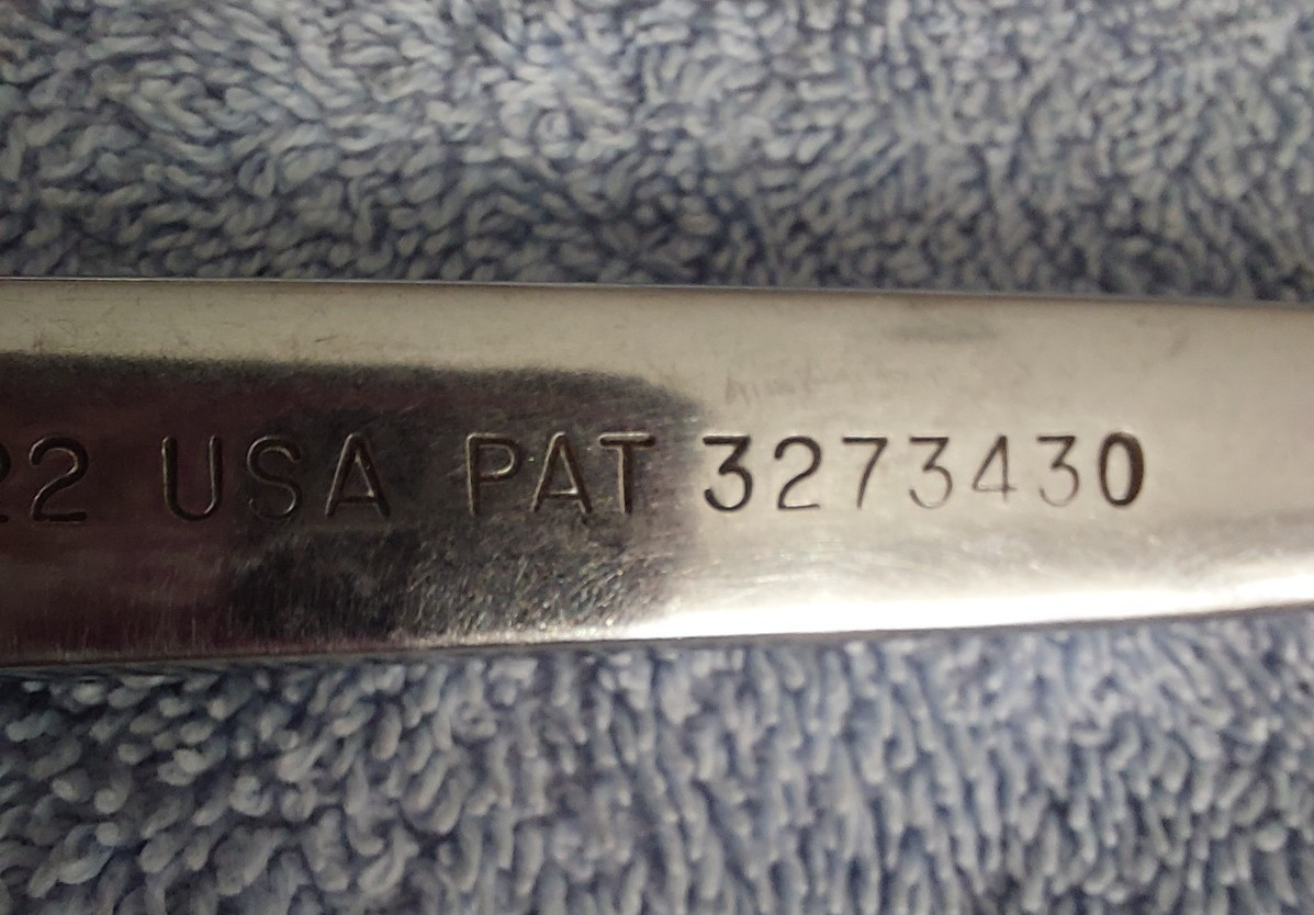 Vtg Snap-on X-22 11/16″ Flex Head Combination Wrench USA PAT 3273430 12 Point