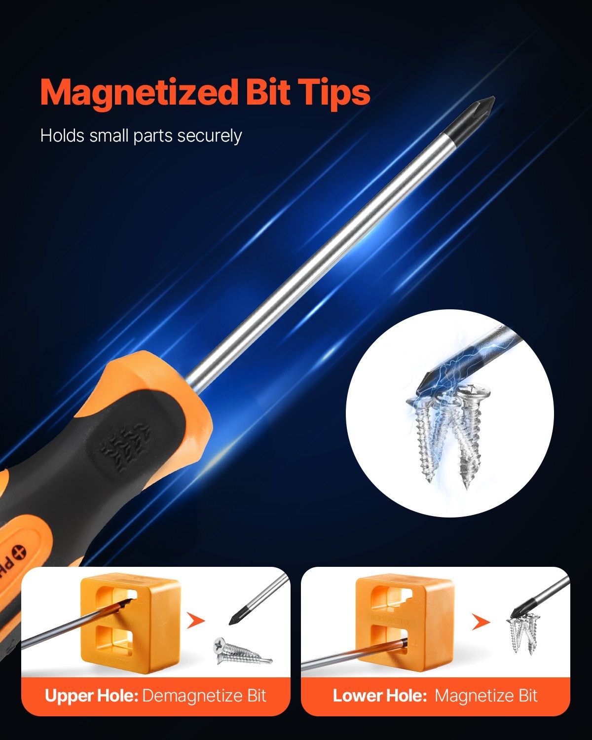 12Pc Magnetic Screwdriver Set Phillips Flat Head Z-Type Home Repair Tools