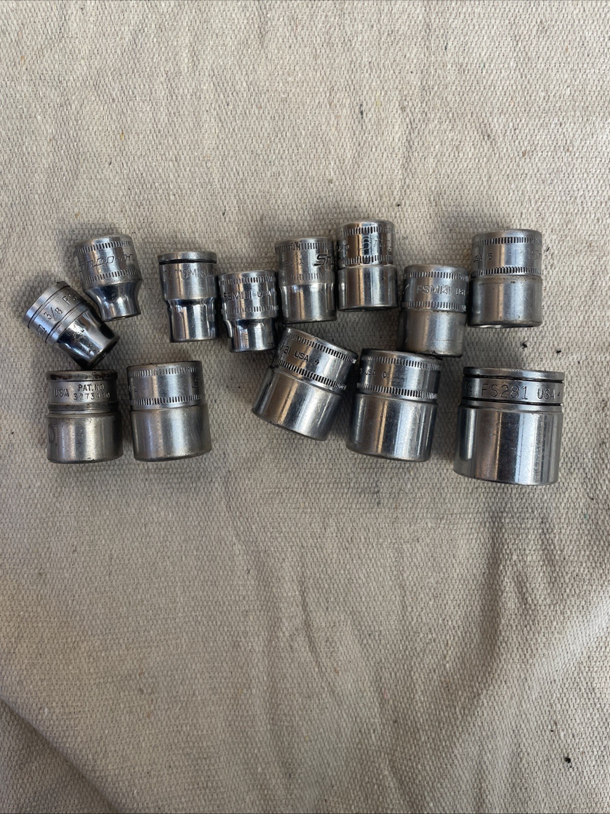 SNAP-ON 8-19mm 14 Piece 3/8″ Drive 6-Point Shallow Socket SET USA