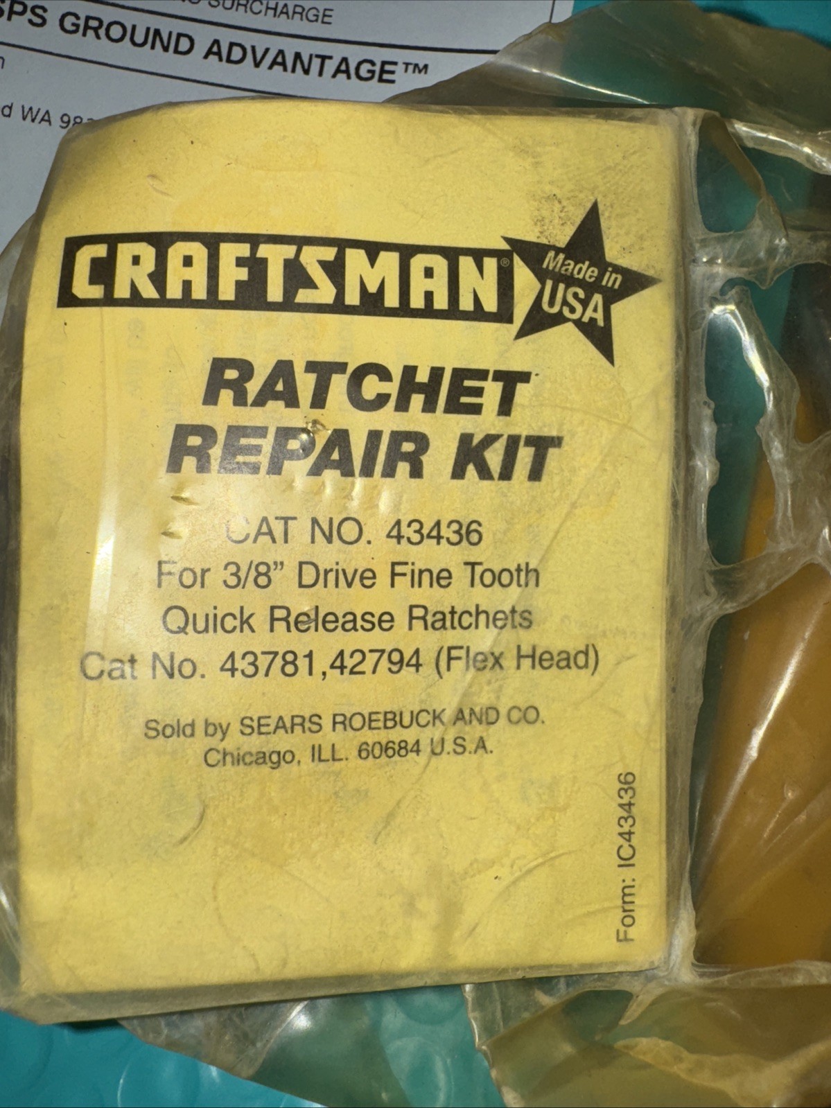 Sears Craftsman USA Nos 43436 Rhft 3/8” Drive Ratchet Repair Kit 43781 42794 Flx