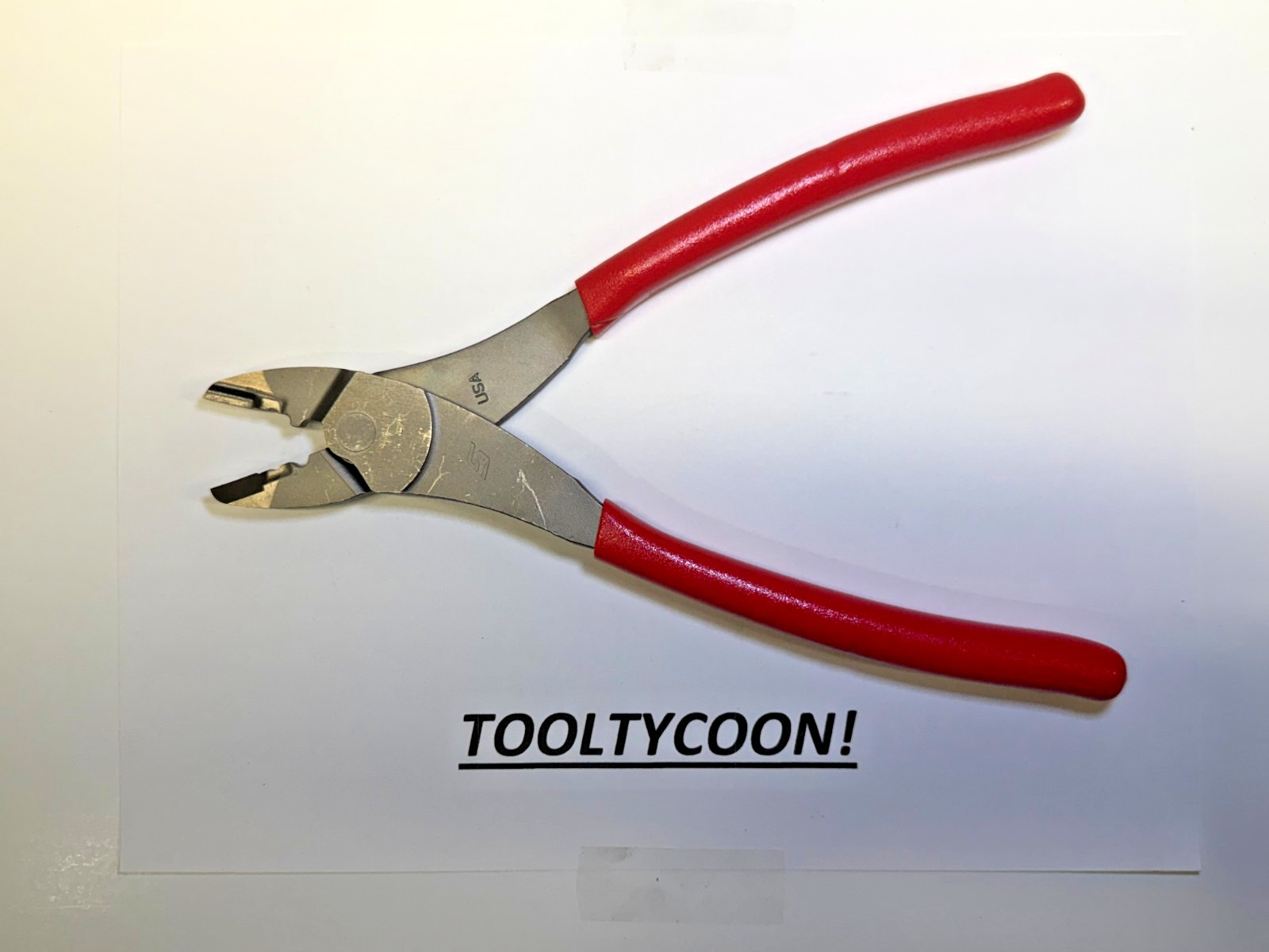 Snap-on Tools USA NEW Red Soft Grip 9″ Wire Terminal Cutter Crimping Plier 29ACF