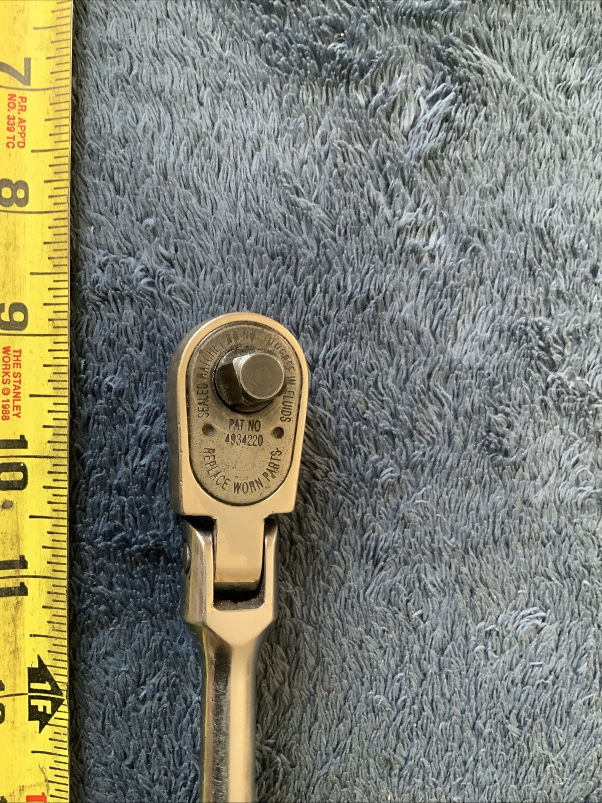 Snap On F832, 3/8” Drive Bent Handle Swivel Head Rarchet….works Fine…..