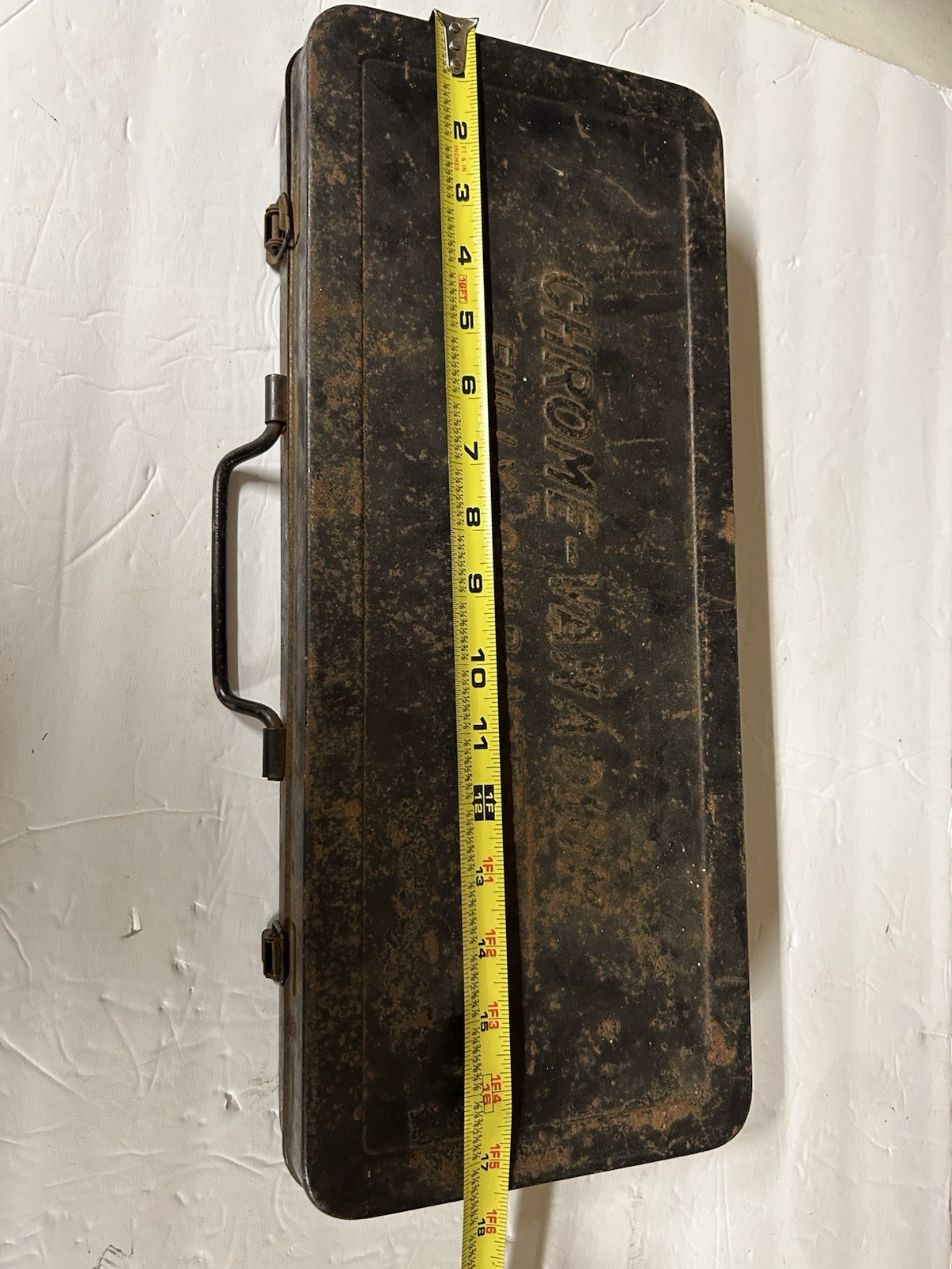 Vintage Pittsburgh Chrome Vanadium Socket Set Metal Box MISSING 3 Pieces