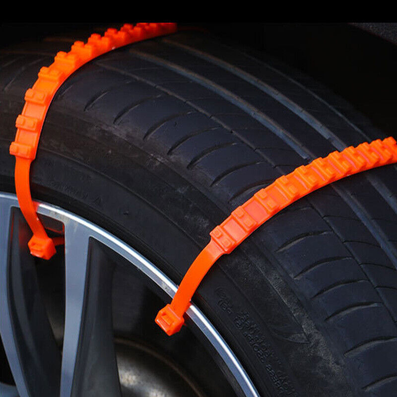 10Pcs Universal Winter Snow Mud Anti-skid Tire Chains Tendon for Car Sedan